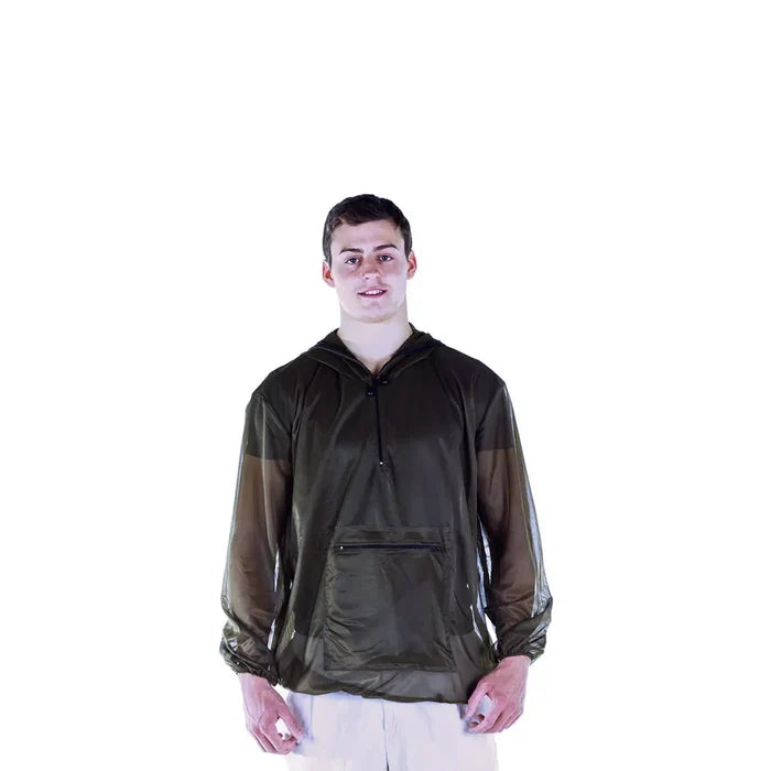 Pyramid midge jacket being worn by a man with the hood down shown from the front