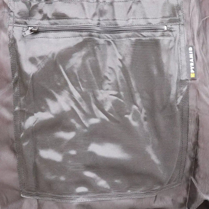 Pyramid midge jacket front zipped pocket detail