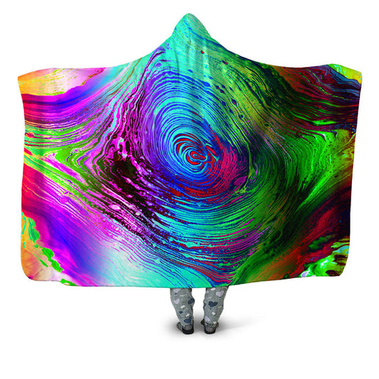 Rainbow Vortex Hooded Blanket BrizBazaar Epic Hoodie