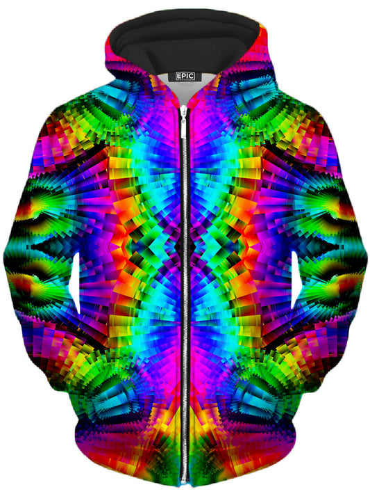 Reality Breakdown Unisex Zip-Up Hoodie Psychedelic Pourhouse Epic Hoodie