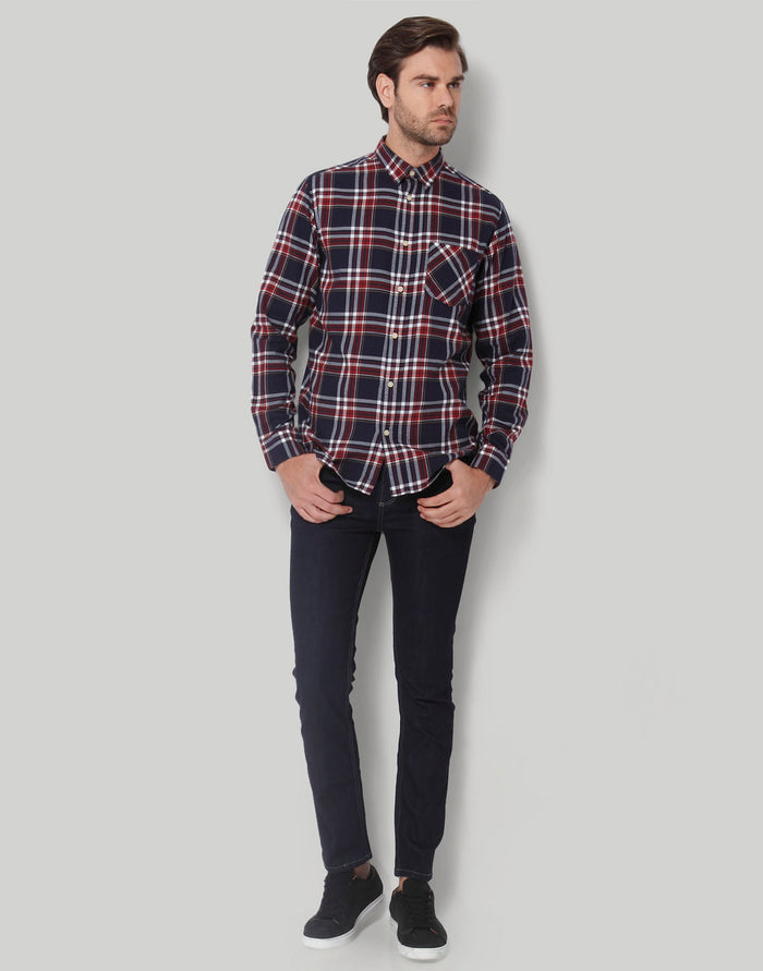 Red Check Full Sleeves Shirt
