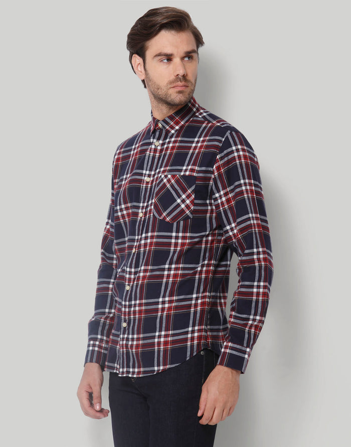 Red Check Full Sleeves Shirt