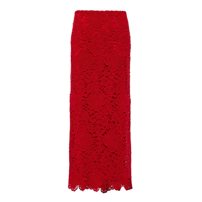Valentino Floral Guipure Lace Pencil Skirt - Runway Catalog