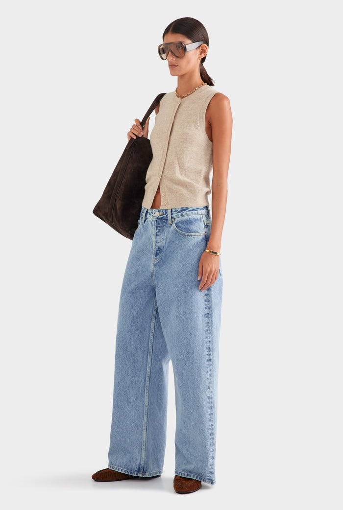 Relaxed Low Rise Denim Jean - Light Blue
