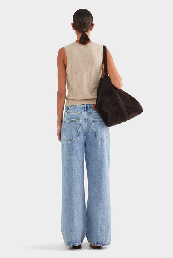 Relaxed Low Rise Denim Jean - Light Blue