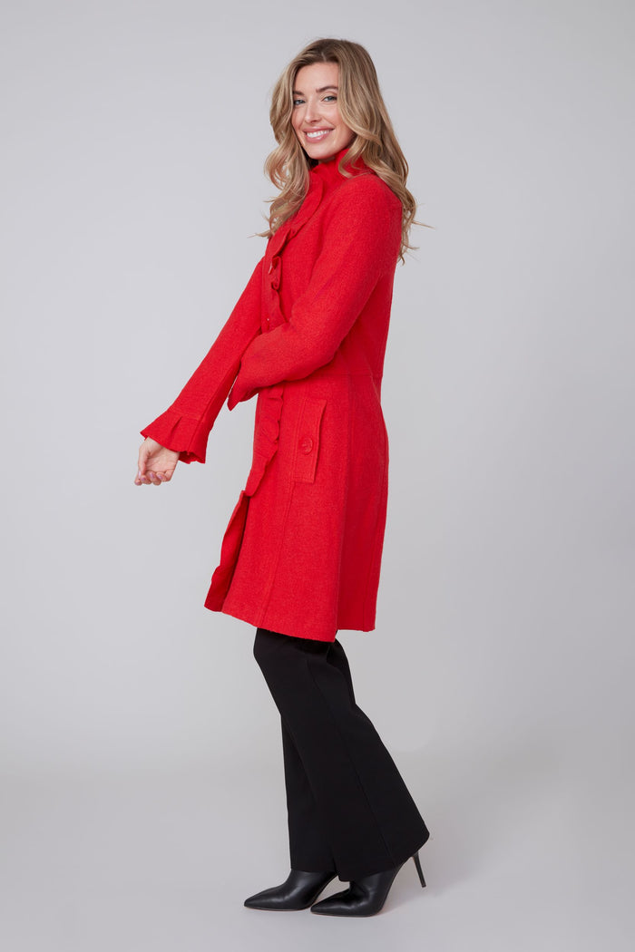 Renuar Scarlet Ruffle Button Jacket