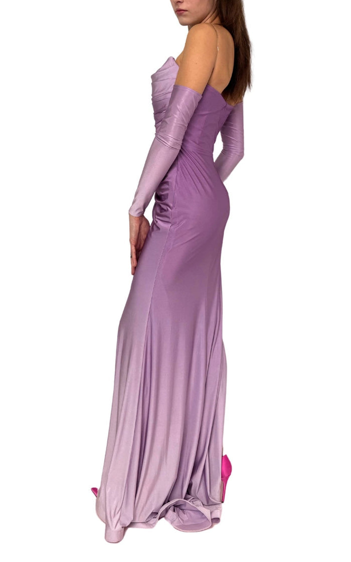 Dekolte Rhinestone Embellished Purple Ombre Gown - Runway Catalog