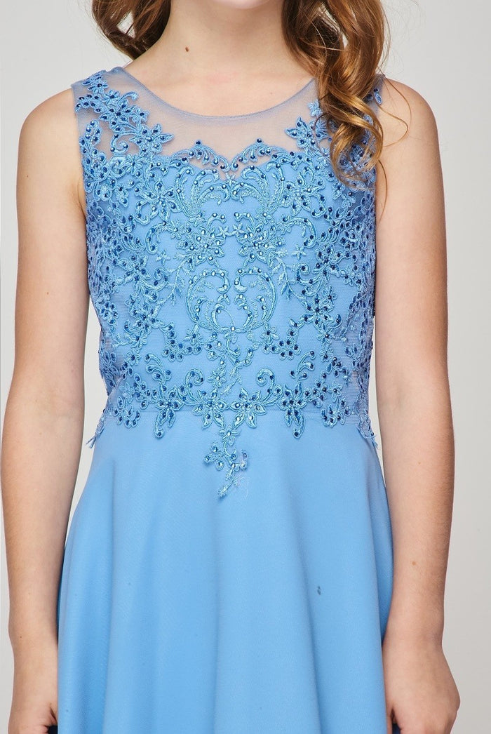 Rhinestones Chiffon Party Dress by Cinderella Couture USA 5089