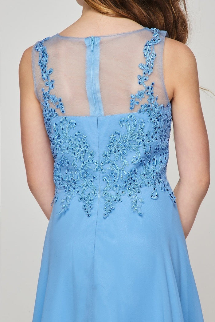 Rhinestones Chiffon Party Dress by Cinderella Couture USA 5089