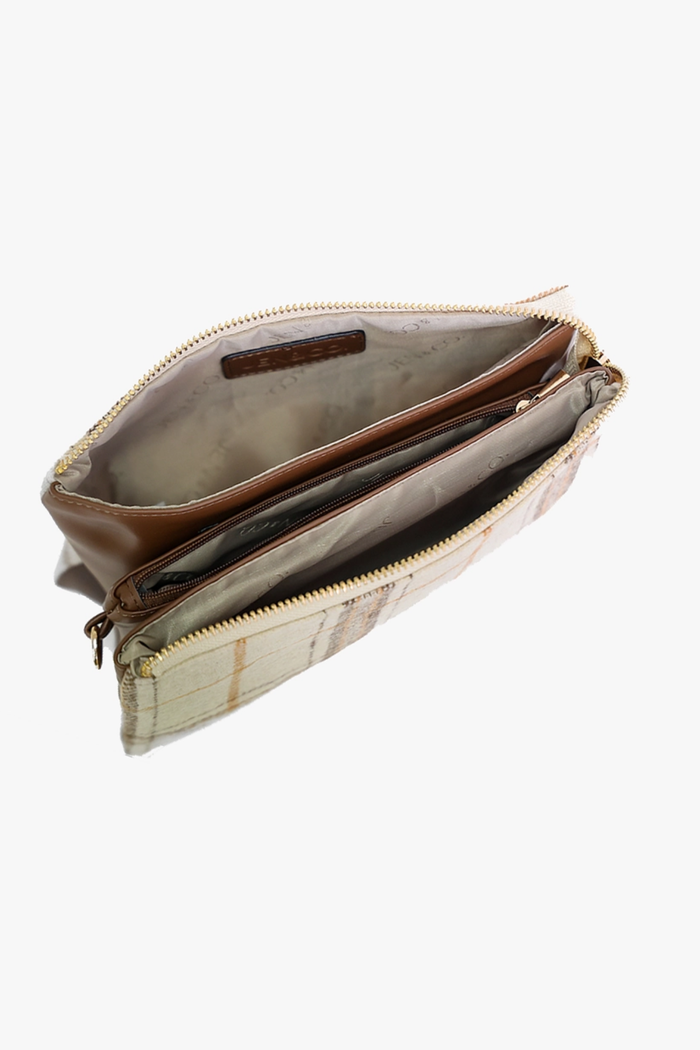 Riley Monogrammable 3-Compartment Crossbody & Wristlet-Copper