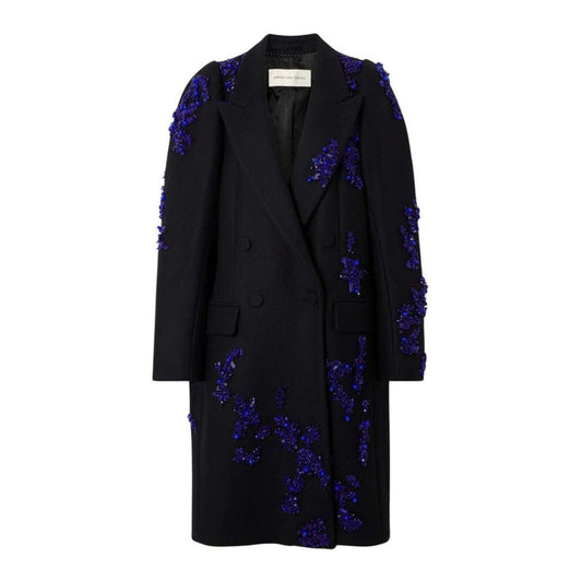 Dries Van Noten Rinky Embroidered Wool - Blend Cocoon Coat - Runway Catalog