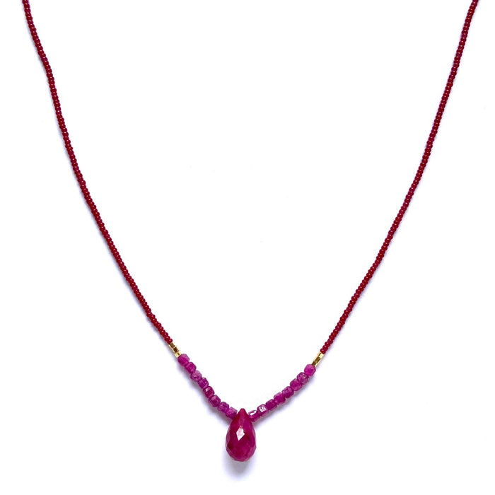 Ruby Drop Necklace