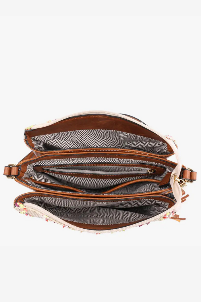 Sabrina 2 Tone Crossbody in Black