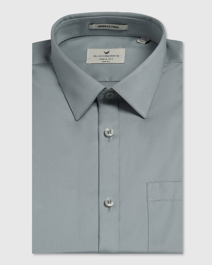 Sage Green Non Iron Solid Shirt - Liviya