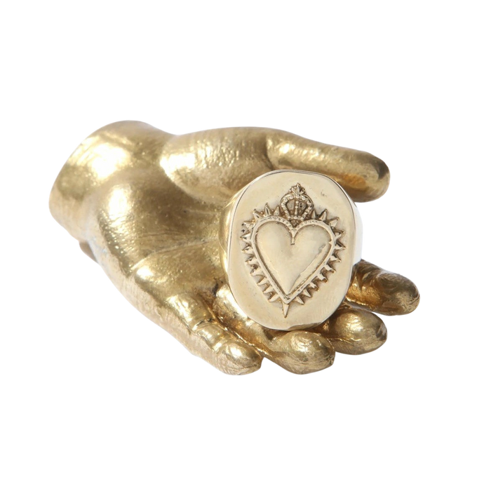 Sagrado Crowned Heart Signet Ring
