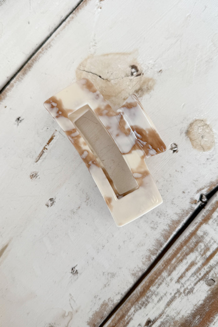 Salted Caramel Rectangle Claw Clip, claw clip, clip, clips, dallas boutique, adeline boutique, boutique