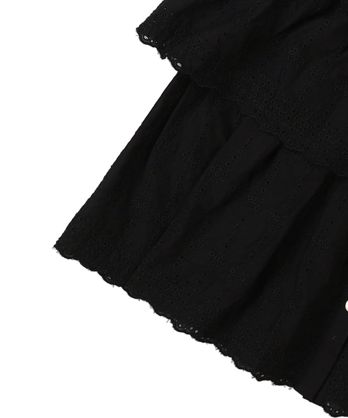 Scallopped Lace Tiered Blouse(LADIES)