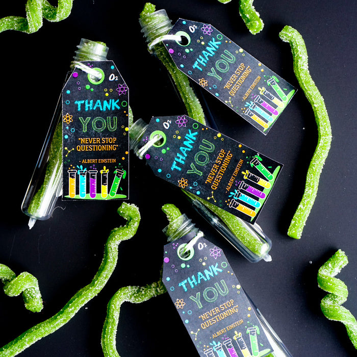 Science Experiment Party Food Labels