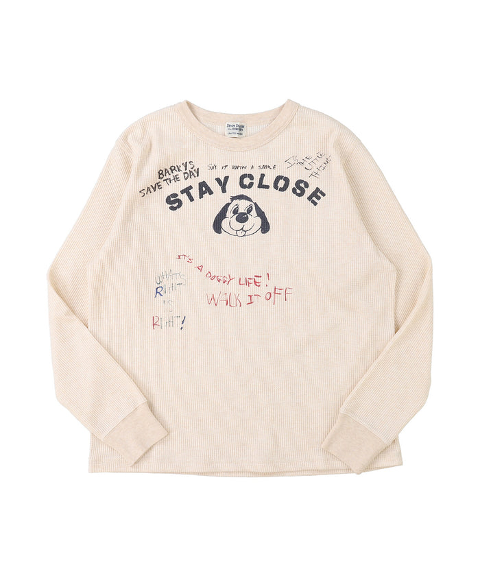 Scribble Waffle L/S Tee(LADIES)