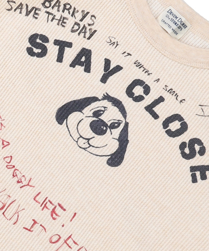 Scribble Waffle L/S Tee(LADIES)