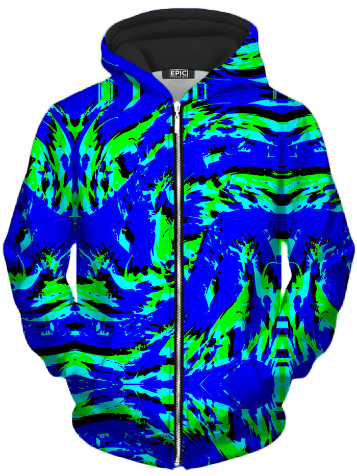 Sea Splatter Rave Graffiti Unisex Zip-Up Hoodie Big Tex Funkadelic Epic Hoodie