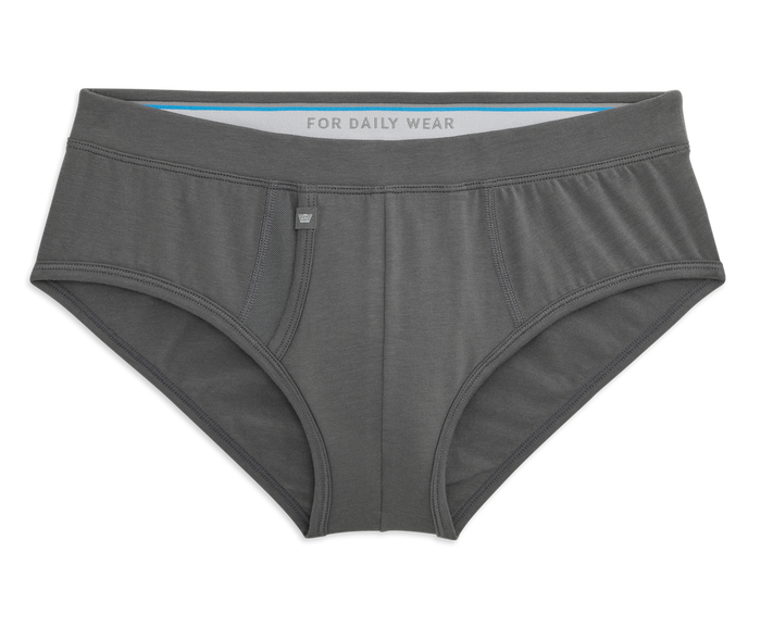 Stealth Grey | Front view of Silver Brief in Stealth Grey