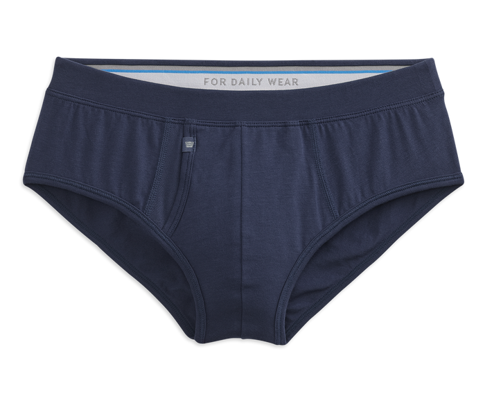 True Navy | Front view of Silver Brief in True Navy