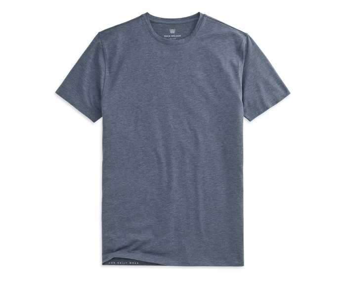 Moonlighting Heather | Front view of Silver Crew Neck T-Shirt in Moonlighting Heather