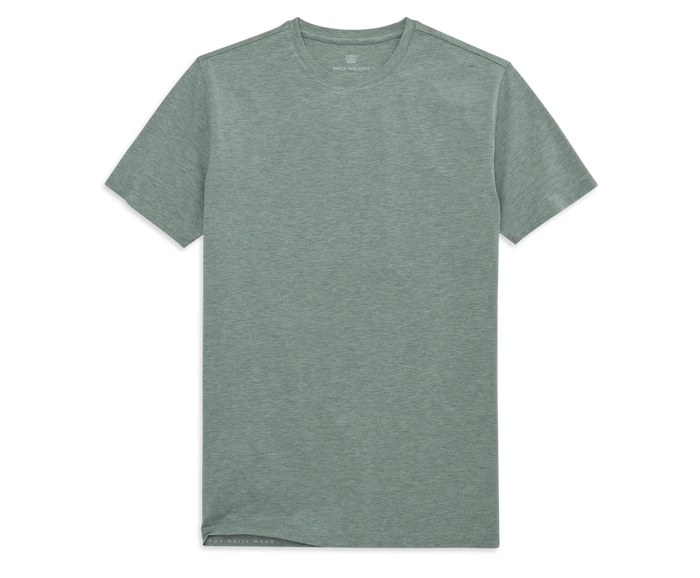 Minted Heather | Front view of the SILVER Crew Neck T-Shirt in Minted Heather