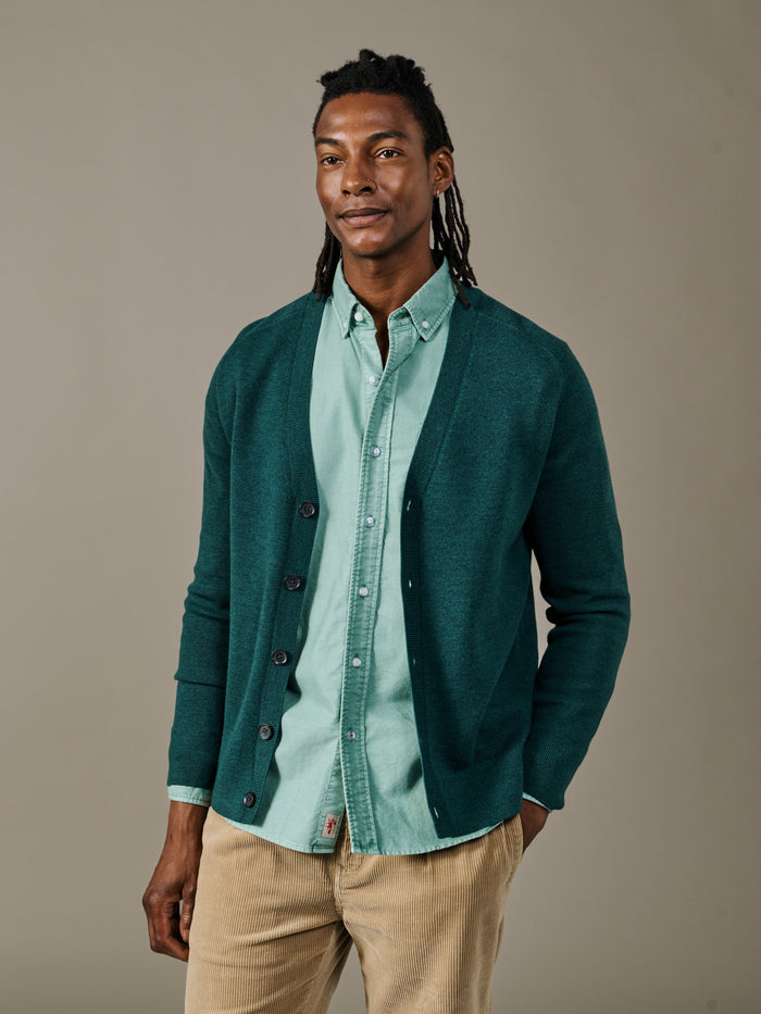 Aubin Dark Green Simpson Cardigan | Cardigan