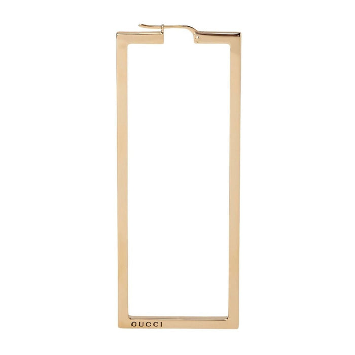 Gucci Single Rectangle - shaped Logo - engraved Earring - Runway Catalog