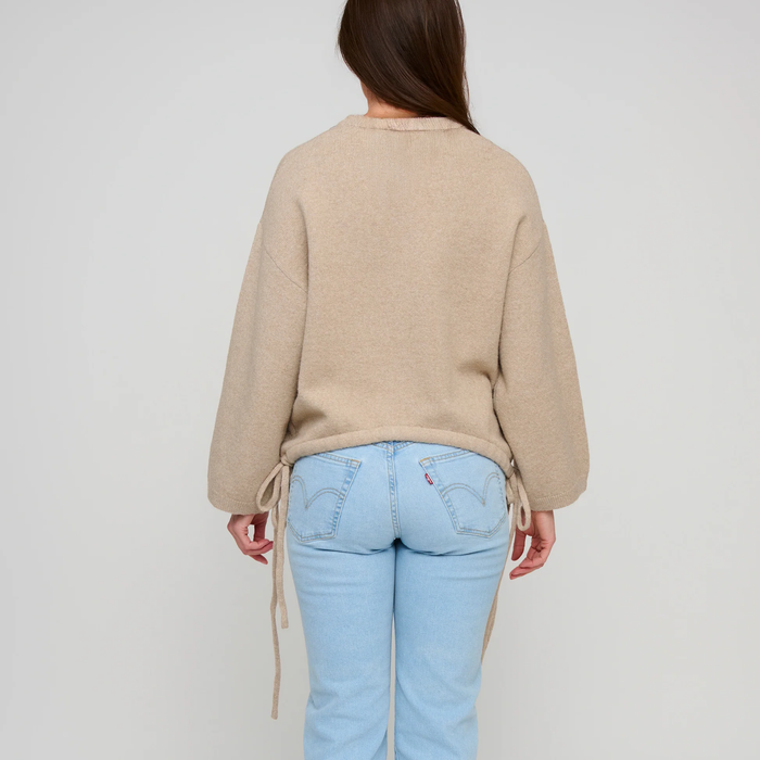 Sloane Wide Sleeve Drawstring Hem Sweater