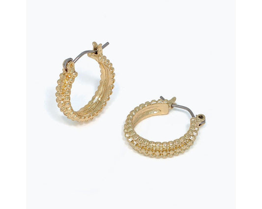 Small Textured Hoop Earrings