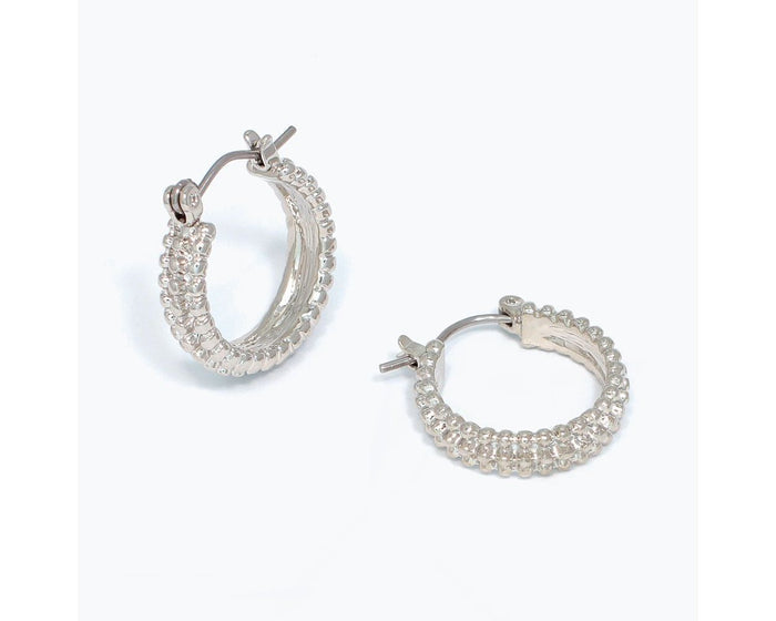Small Textured Hoop Earrings
