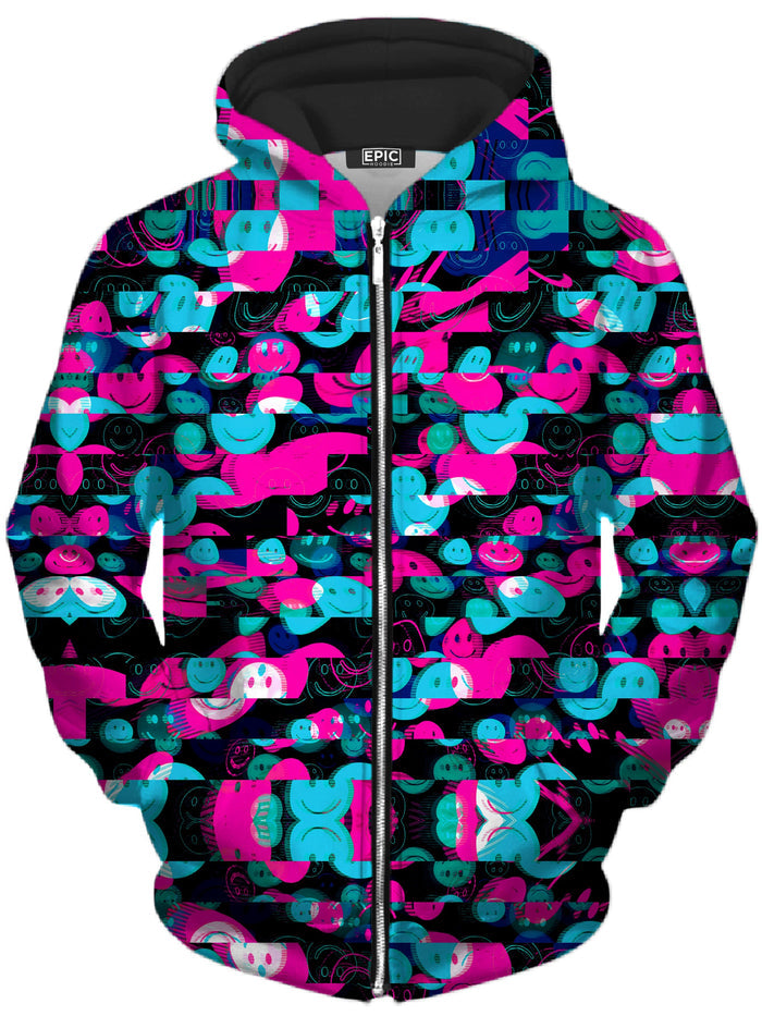 Smiles of Nightmares Past Unisex Zip-Up Hoodie Big Tex Funkadelic Epic Hoodie