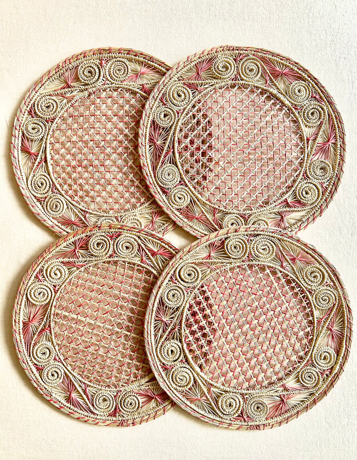 Soleil Charger / Placemat - Pink  S/4