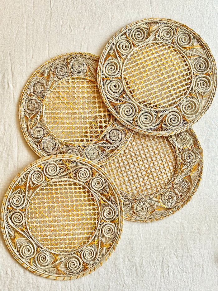 Soleil Charger / Placemat - Saffron S/4