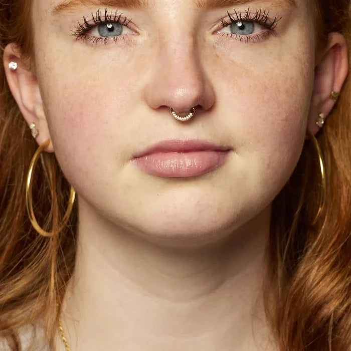 Sparkling Daith Hoop Single Earring