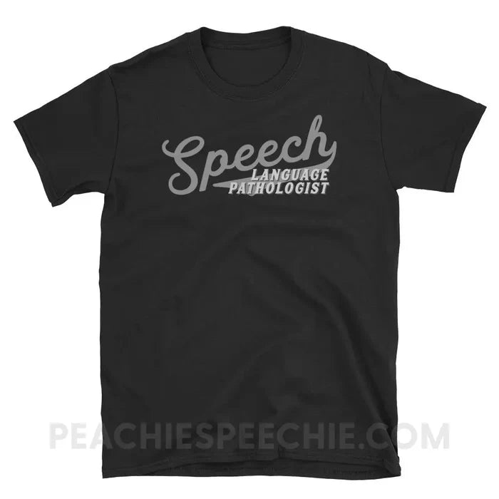 Sporty Speech Classic Tee - Black / S - T-Shirts & Tops peachiespeechie.com