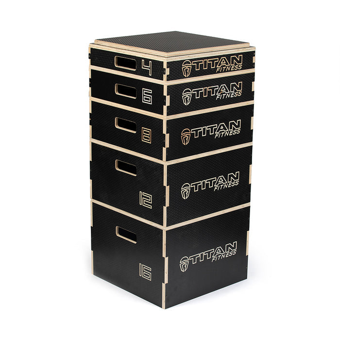 Stackable Wooden Plyo Boxes