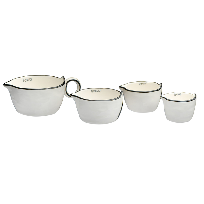 Stacking Measuring Cups w/ Black Rim