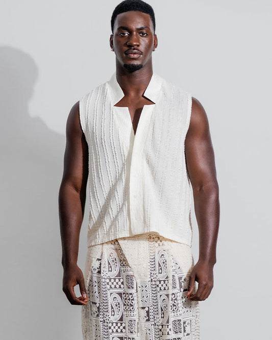 Star Neck Cardigan Buttoned