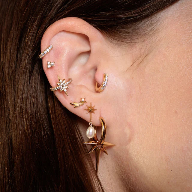Starburst Small Single Ear Cuff