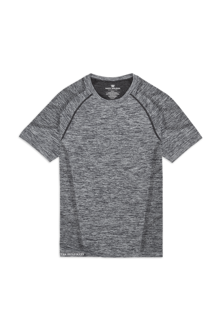 Charcoal Marl | Front view of Stealth Crew Neck T-Shirt in Charcoal Marl