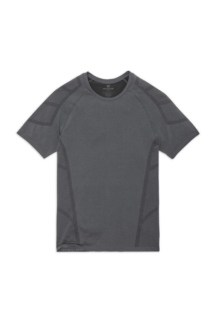 Asphalt | Front view of Stealth Crew Neck T-Shirt in Asphalt