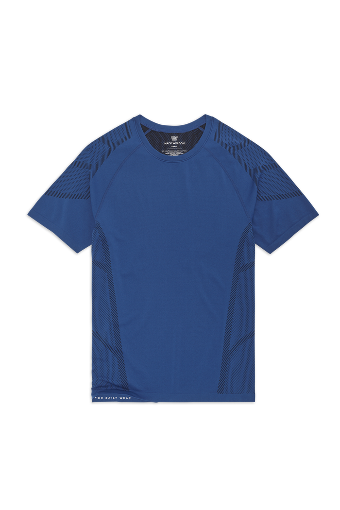 Indigo Dye | Front view of Stealth Crew Neck T-Shirt in Indigo Dye