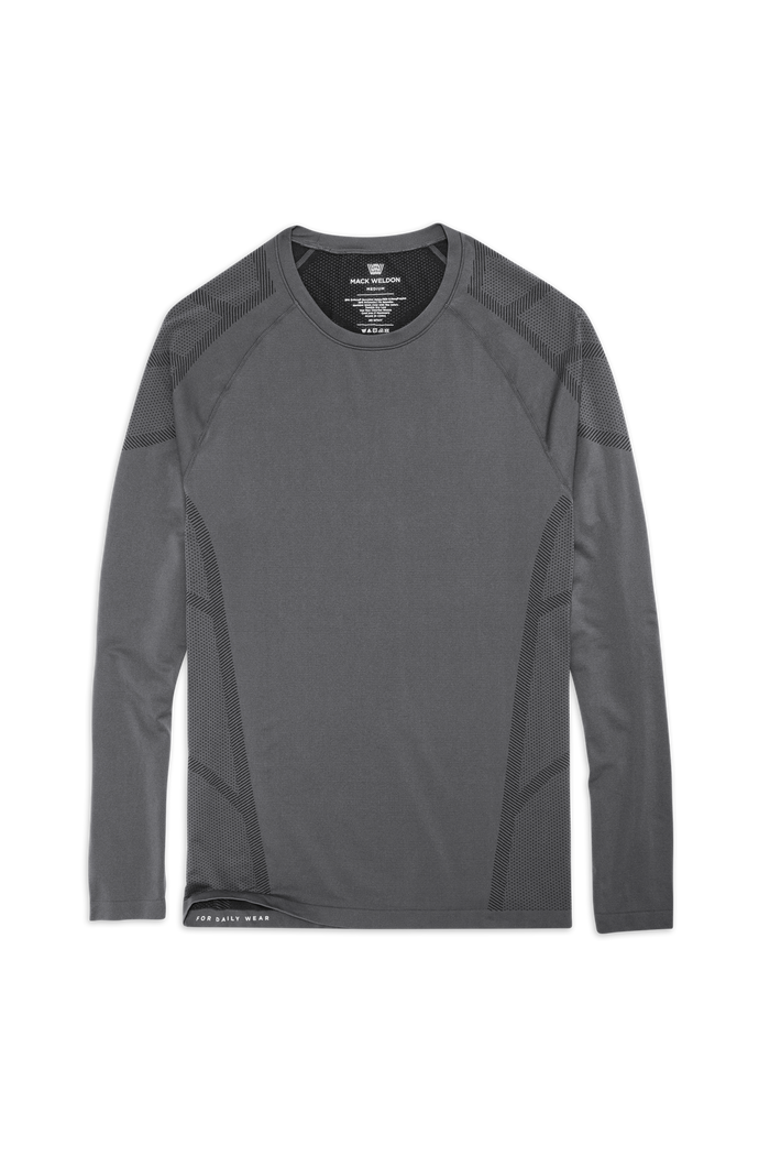 Asphalt | Front view of Stealth Long Sleeve T-Shirt in Asphalt
