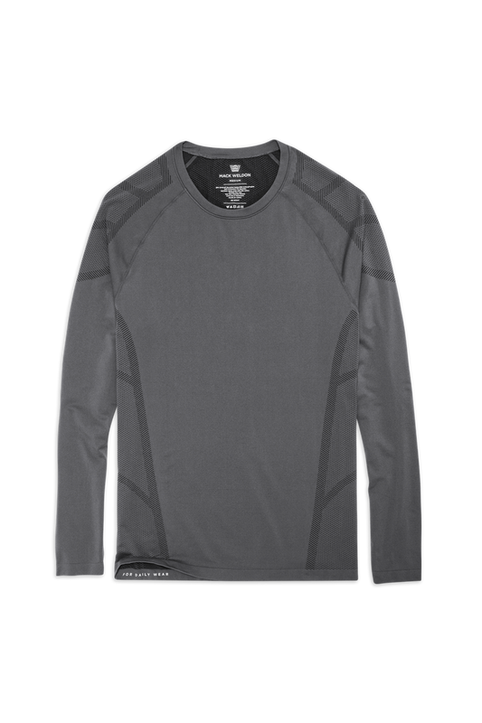 Asphalt | Front view of Stealth Long Sleeve T-Shirt in Asphalt