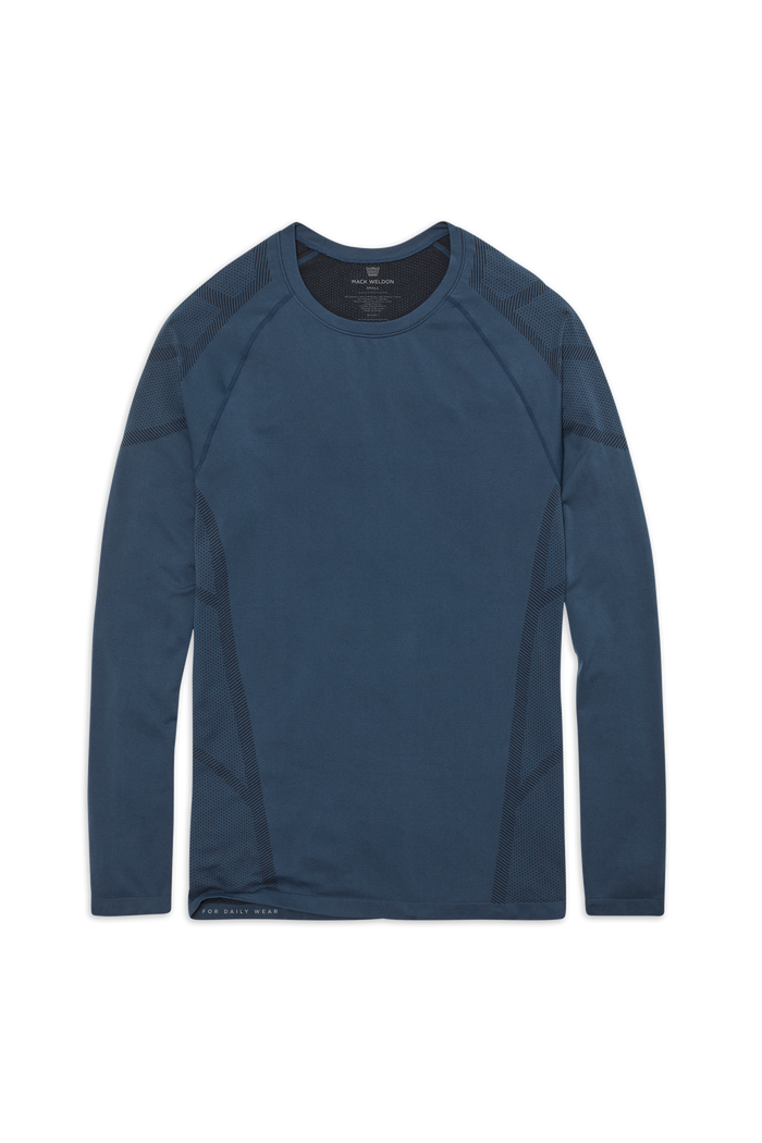 True Navy | Front view of Stealth Long Sleeve T-Shirt in True Navy