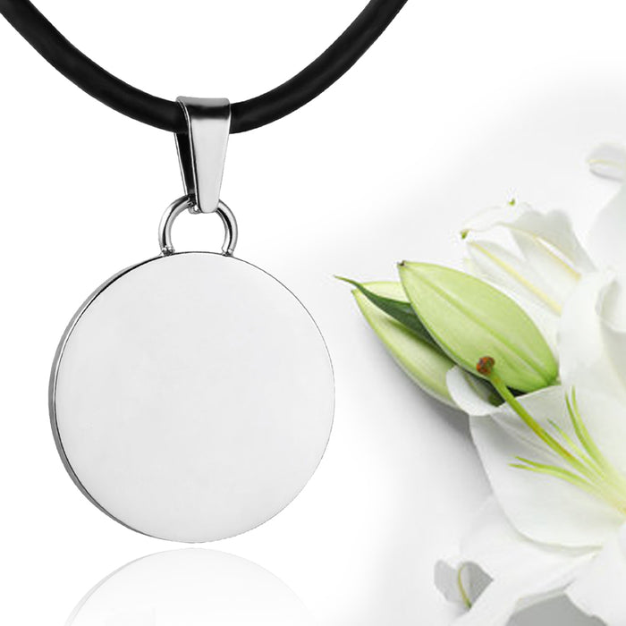 Sterling silver fingerprint pendant - Circle